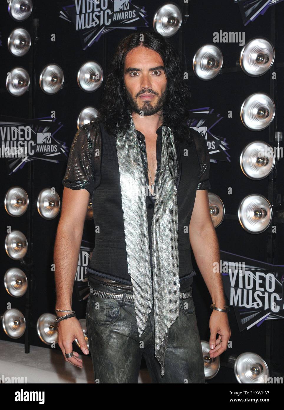 Russell Brand arriving at the 2011 MTV Video Music Awards held at the Nokia Theatre, California Stock Photo