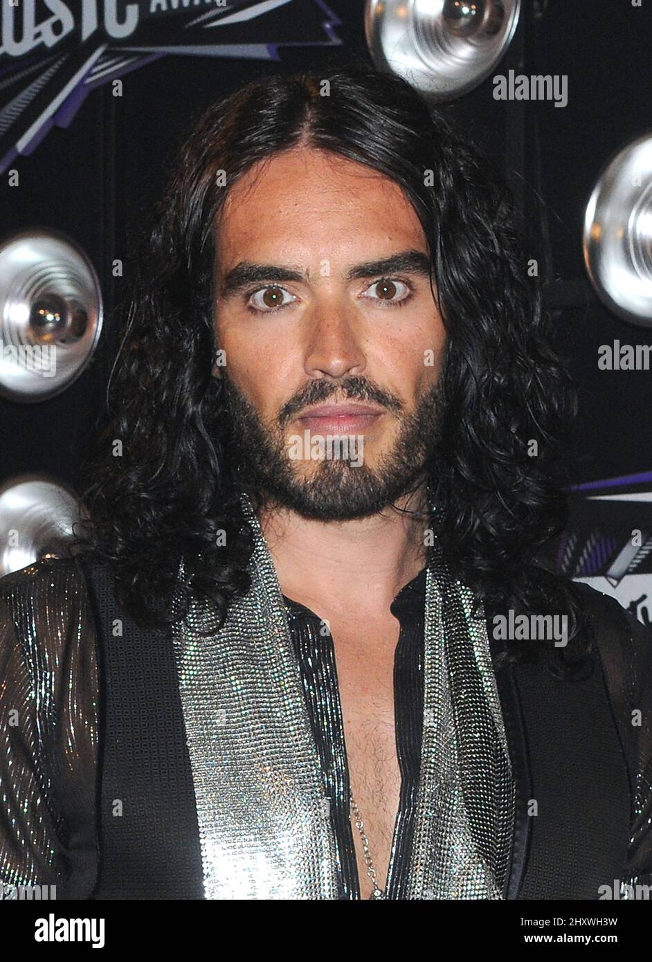 Russell Brand arriving at the 2011 MTV Video Music Awards held at the Nokia Theatre, California Stock Photo
