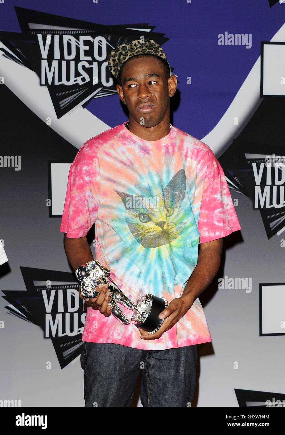 Tyler the Creator of Odd Future Wolf Gang Kill Them All in the Press Room  during the 2011 MTV Video Music Awards held at the Nokia Theatre,  California Stock Photo - Alamy