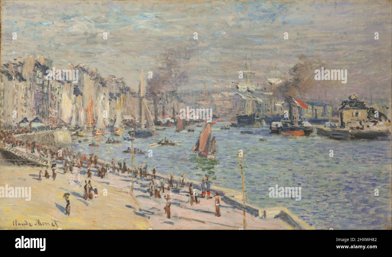 Port of Le Havre oil on canvas painting by impressionist Claude Monet created in 1874 Stock Photo