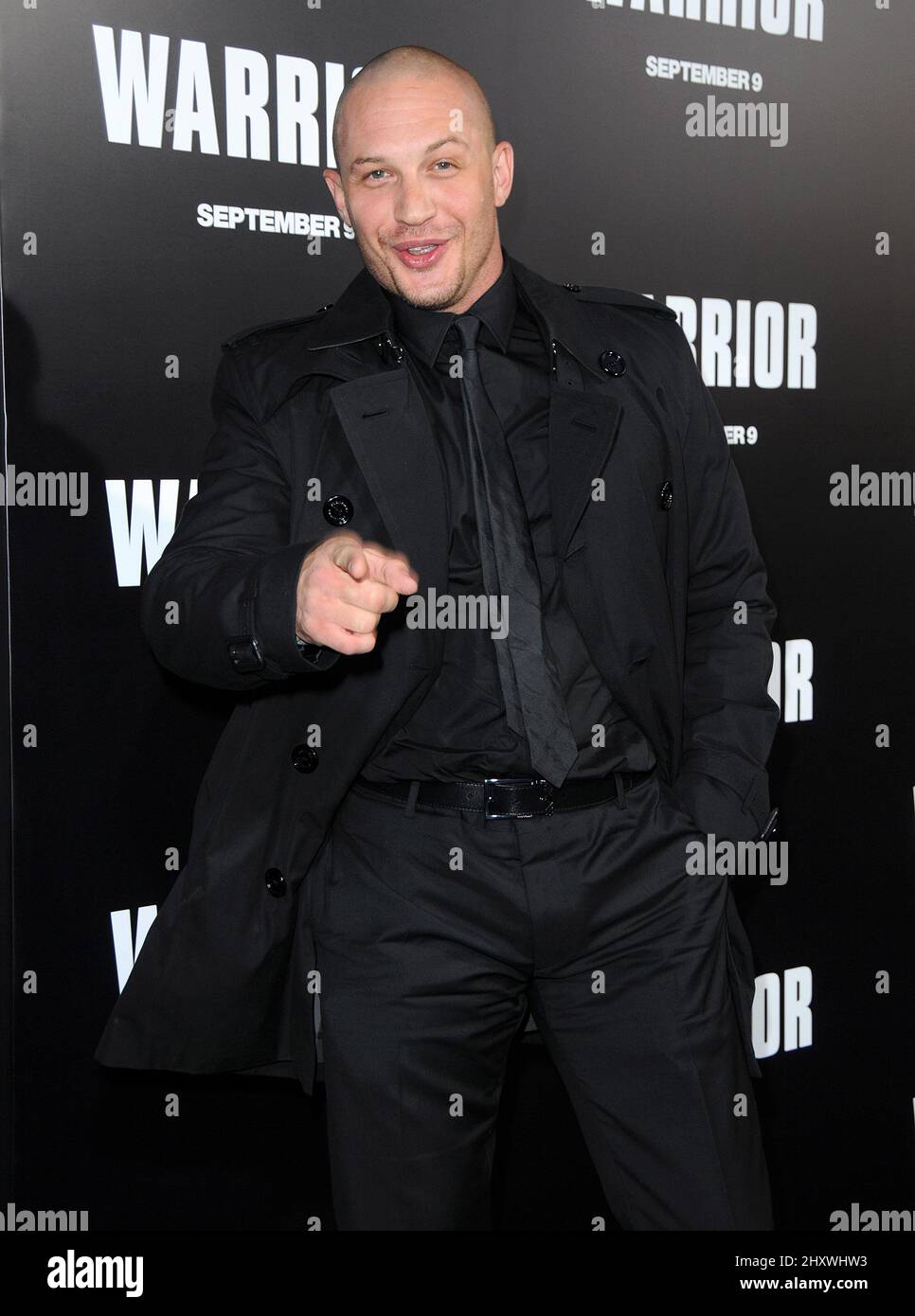 Tom Hardy attends the premiere of 'Warrior' at the Arclight Cinemas in Hollywood. Los Angeles, September 6, 2011. Stock Photo