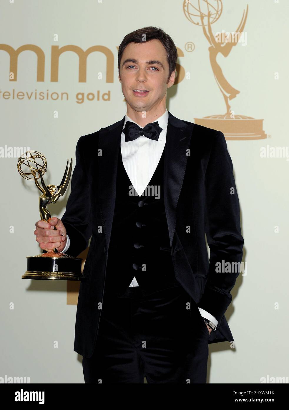 Jim Parsons Poses In The Press Room During The 63rd Annual Primetime 