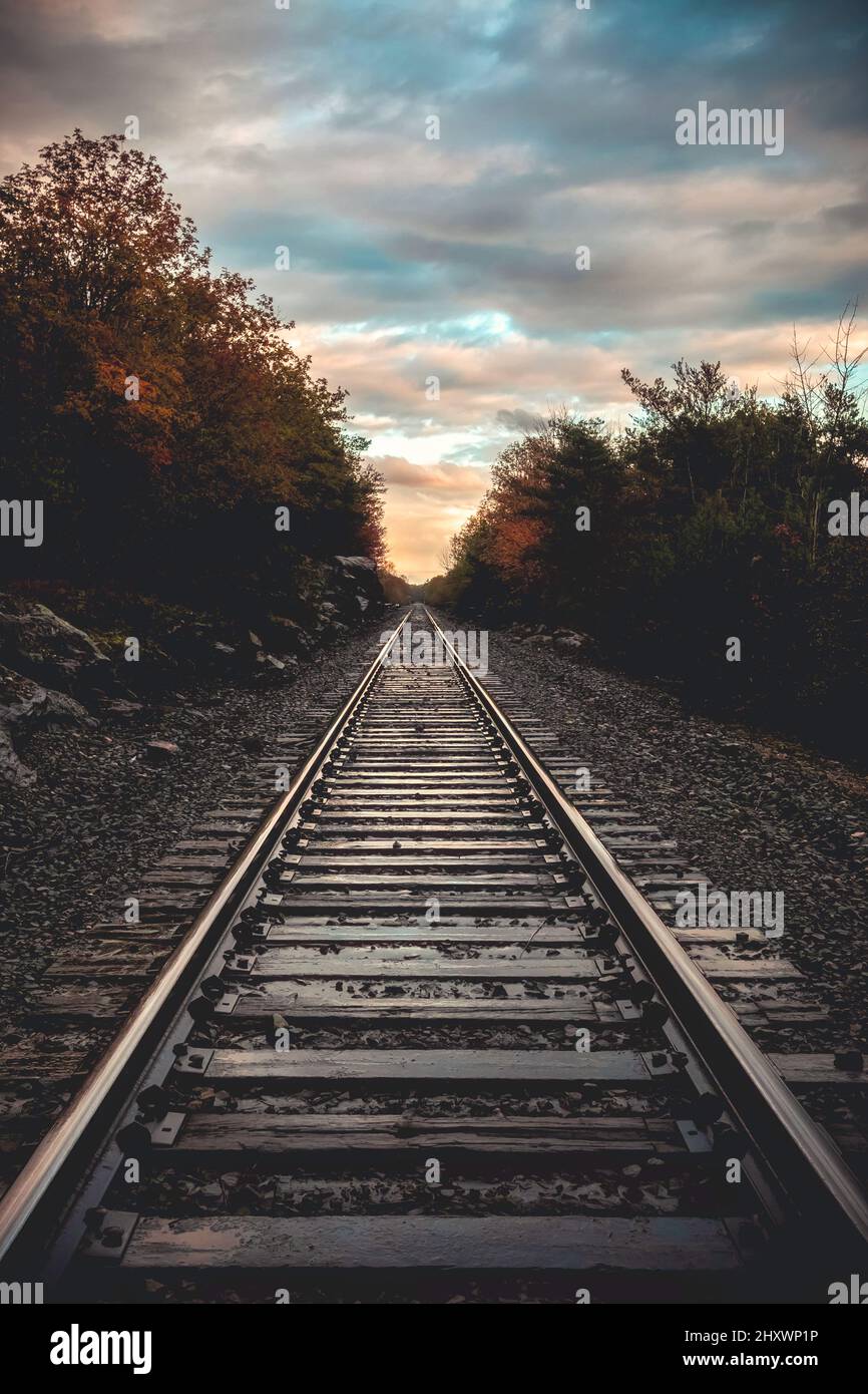 On the tracks - Parry Sound Stock Photo - Alamy