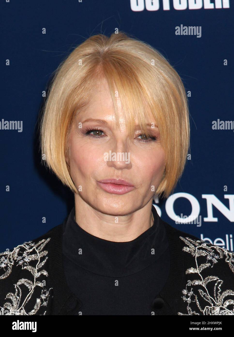 Ellen Barkin at the premiere for 'The Ides of March' at the Ziegfeld Theater in New York Stock Photo
