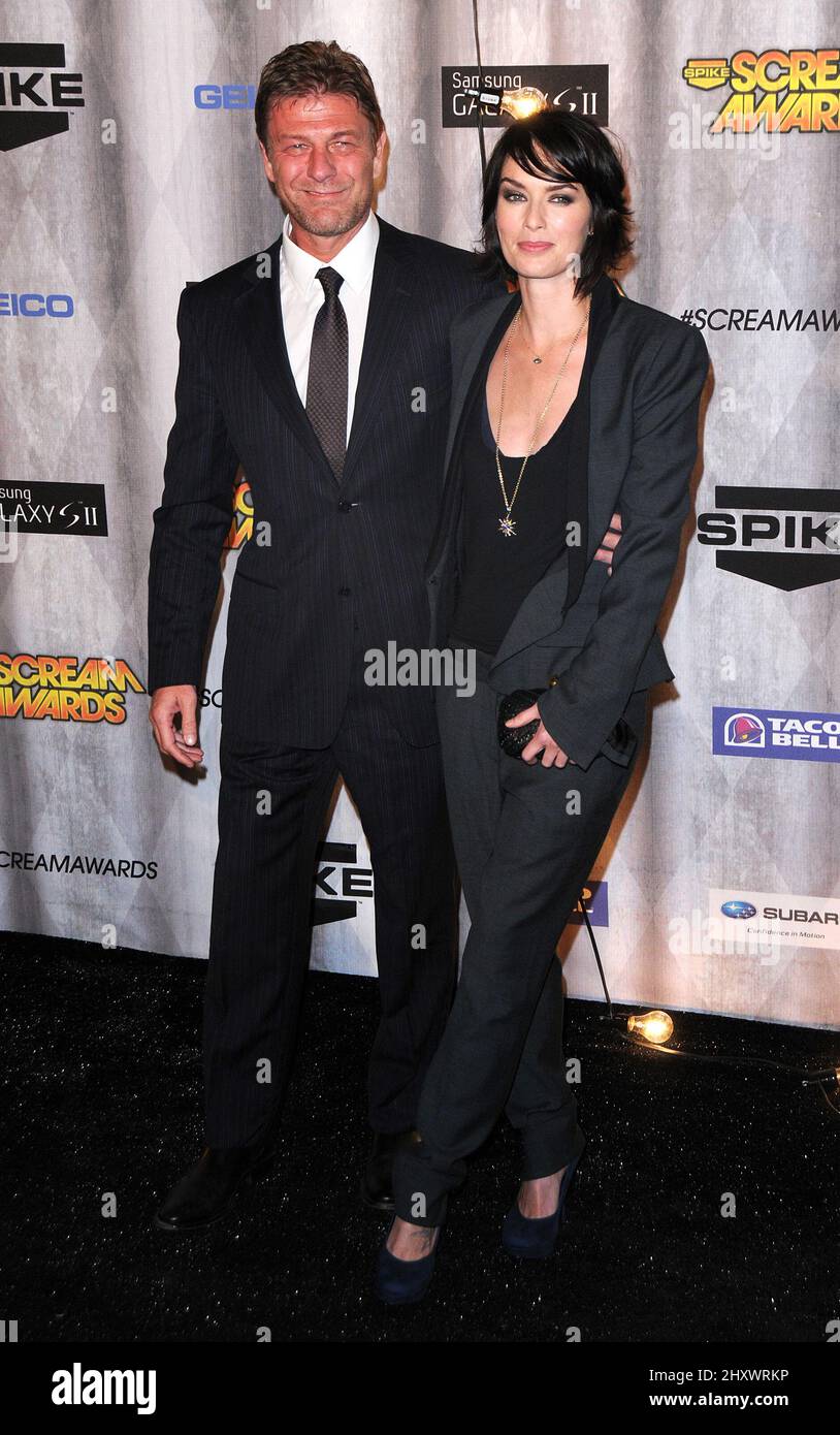 Sean Bean and Lena Headey during Spike TV's "Scream Awards 2011" held