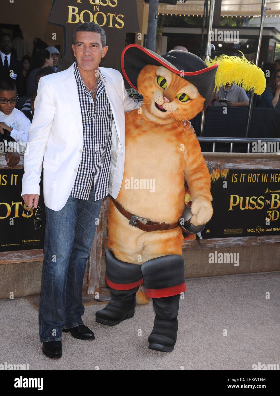 Antonio Banderas during the 'Puss In Boots' Los Angeles Premiere held at the Regency Village Theatre, California Stock Photo