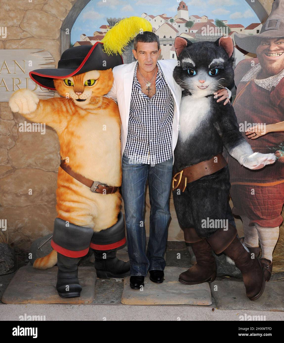 Antonio Banderas during the 'Puss In Boots' Los Angeles Premiere held at the Regency Village Theatre, California Stock Photo