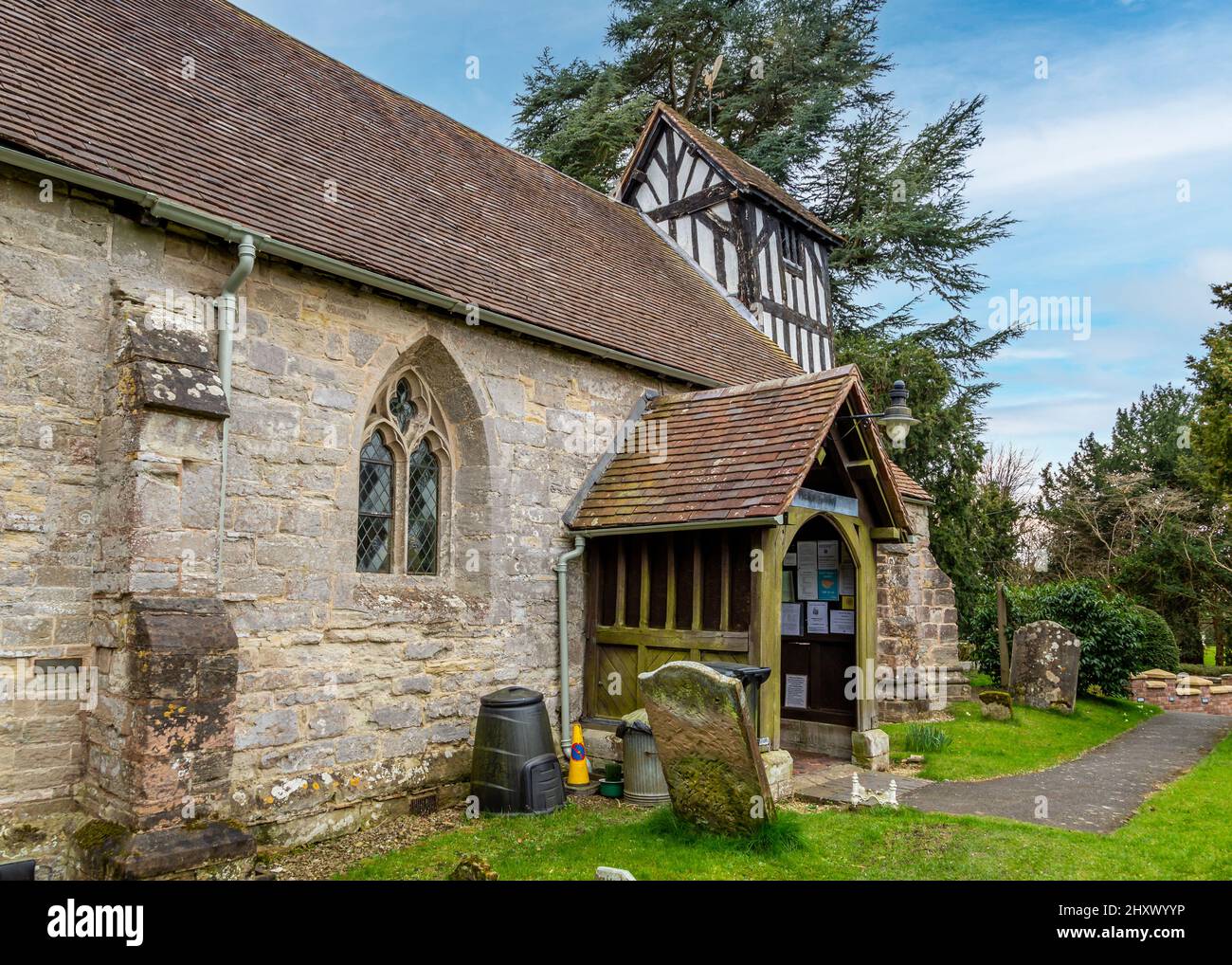 St. James Church in Kington village, Worcestershire, England. Stock Photo