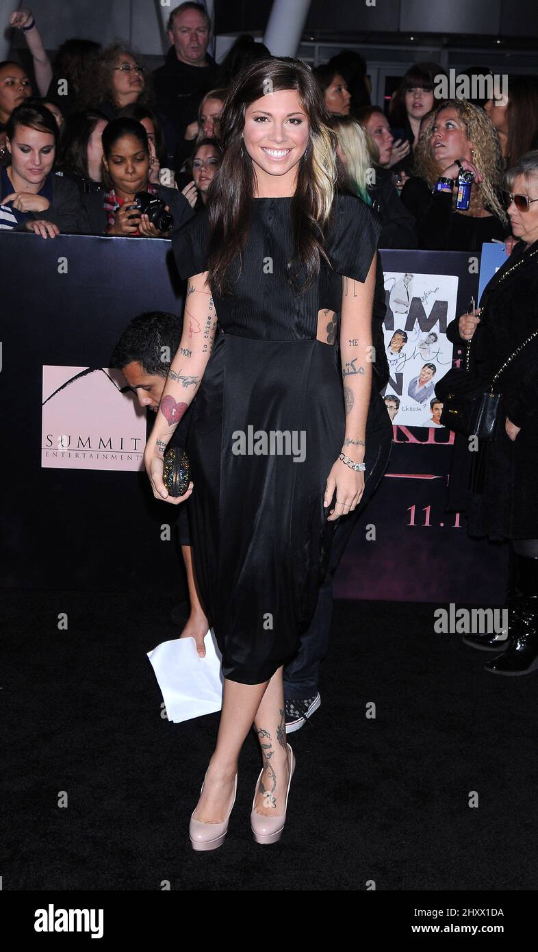 Christina Perri attending the premiere of "The Twilight Saga: Breaking ...