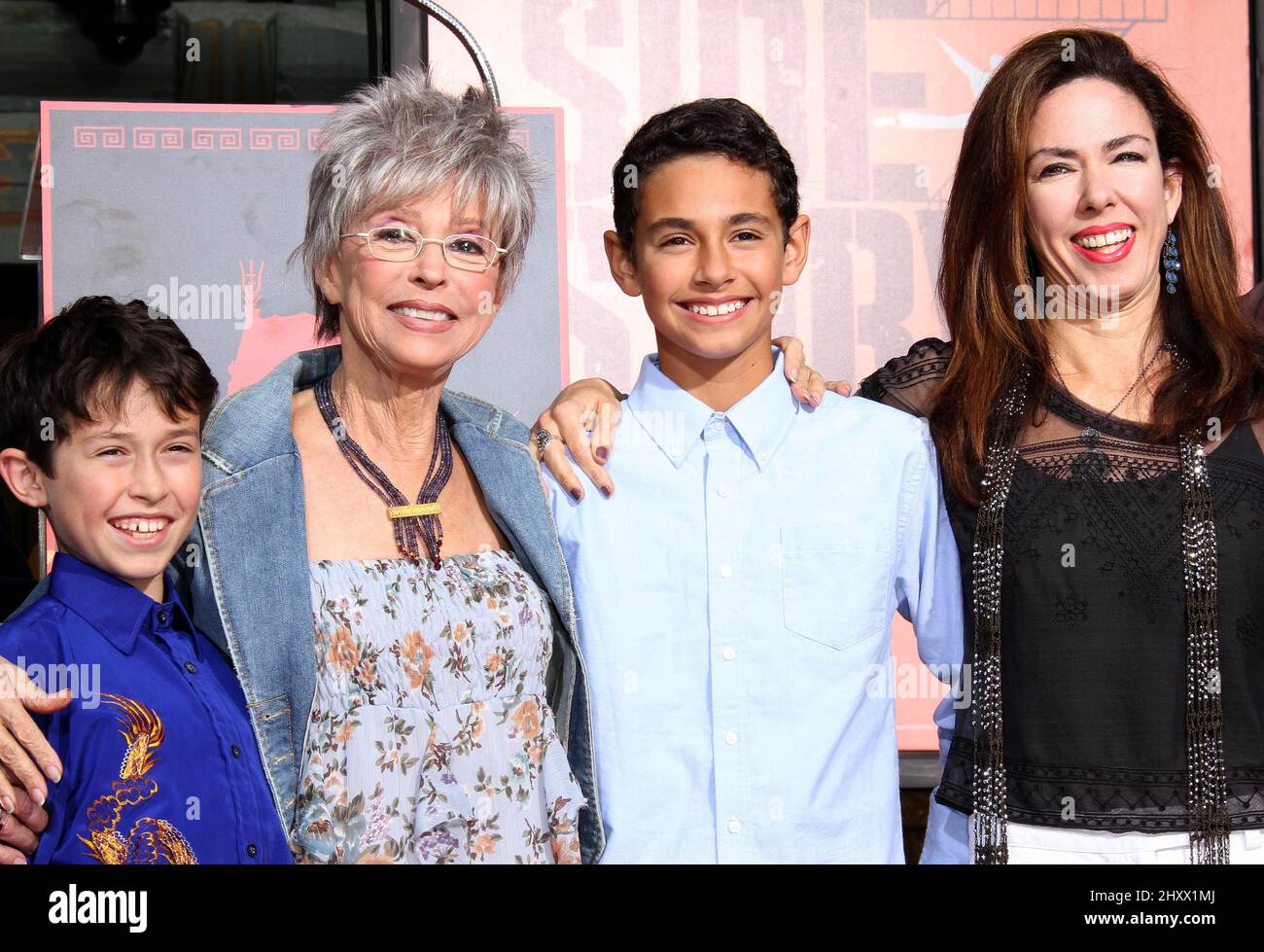 Rita Moreno, daughter Fernanda, grandsons Justin and Cameron attending