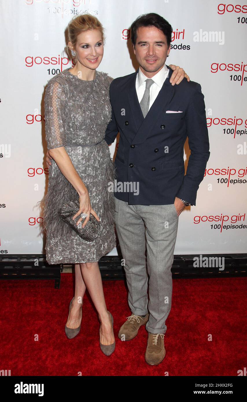 Kelly Rutherford and Matthew Settle at the "Gossip Girl" 100th episode celebration at Cipriani