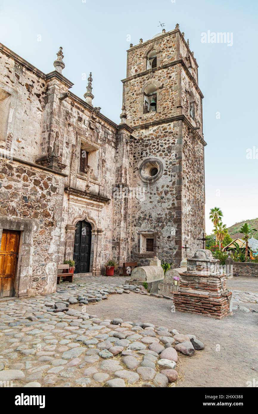 San Javier, Loreto, Baja California Sur, Mexico. The San Francisco Mission in San Javier. Stock Photo