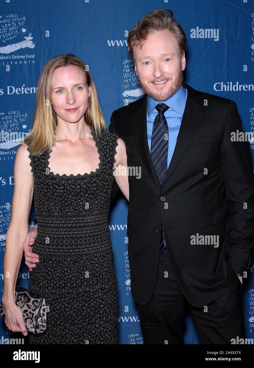 Conan OBrien And Wife Liza Powell Attends The Childrens Defense Fund