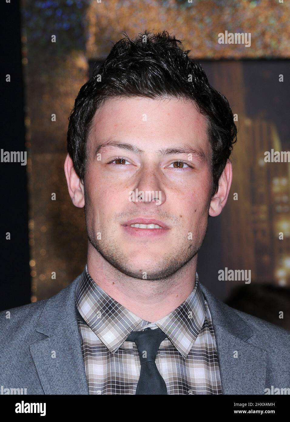 Cory Monteith during the Los Angeles premiere of 'New Years Eve' in California Stock Photo