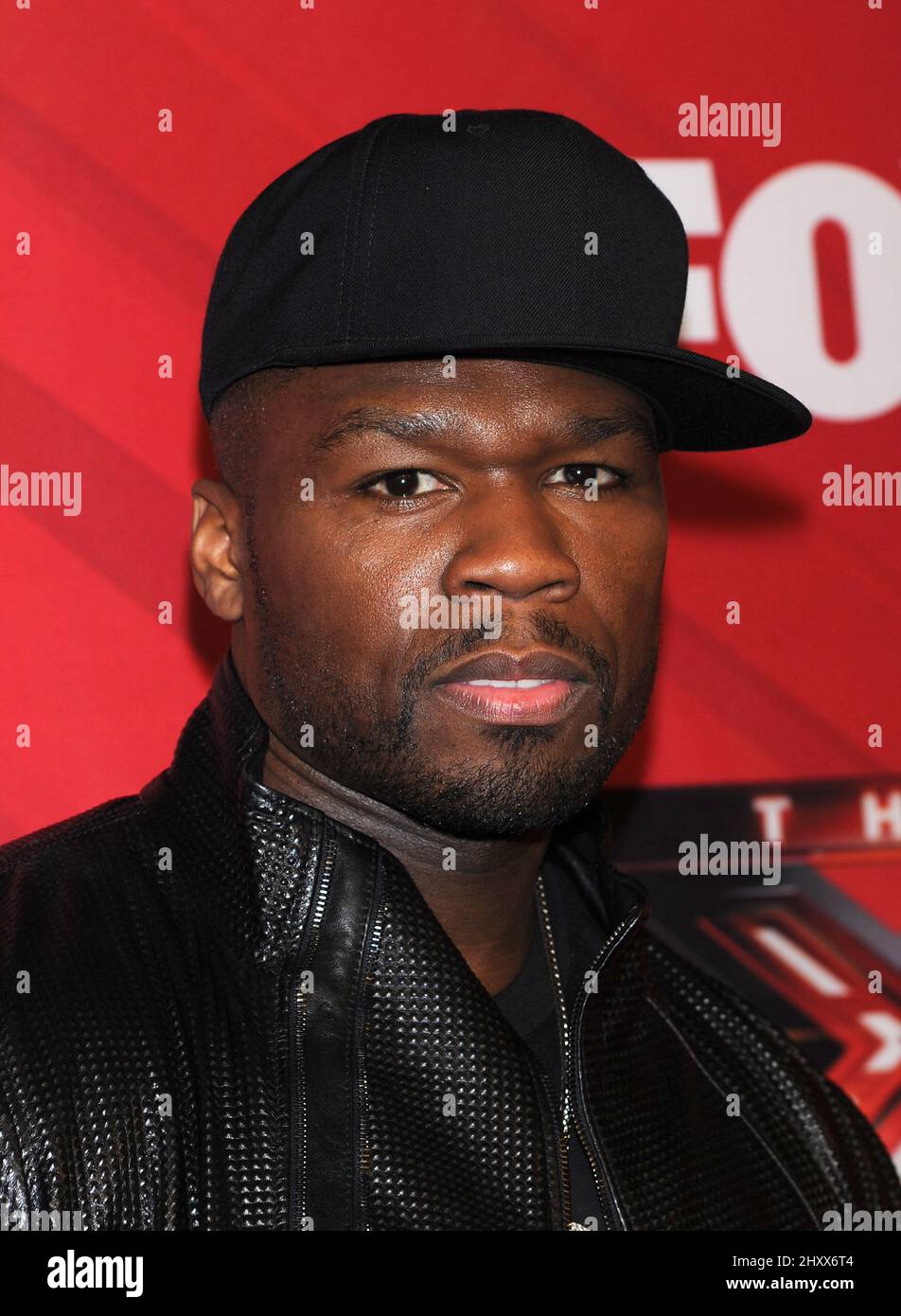 Curtis Armstrong, 50 Cent at The X Factor Finale show in Los Angeles ...
