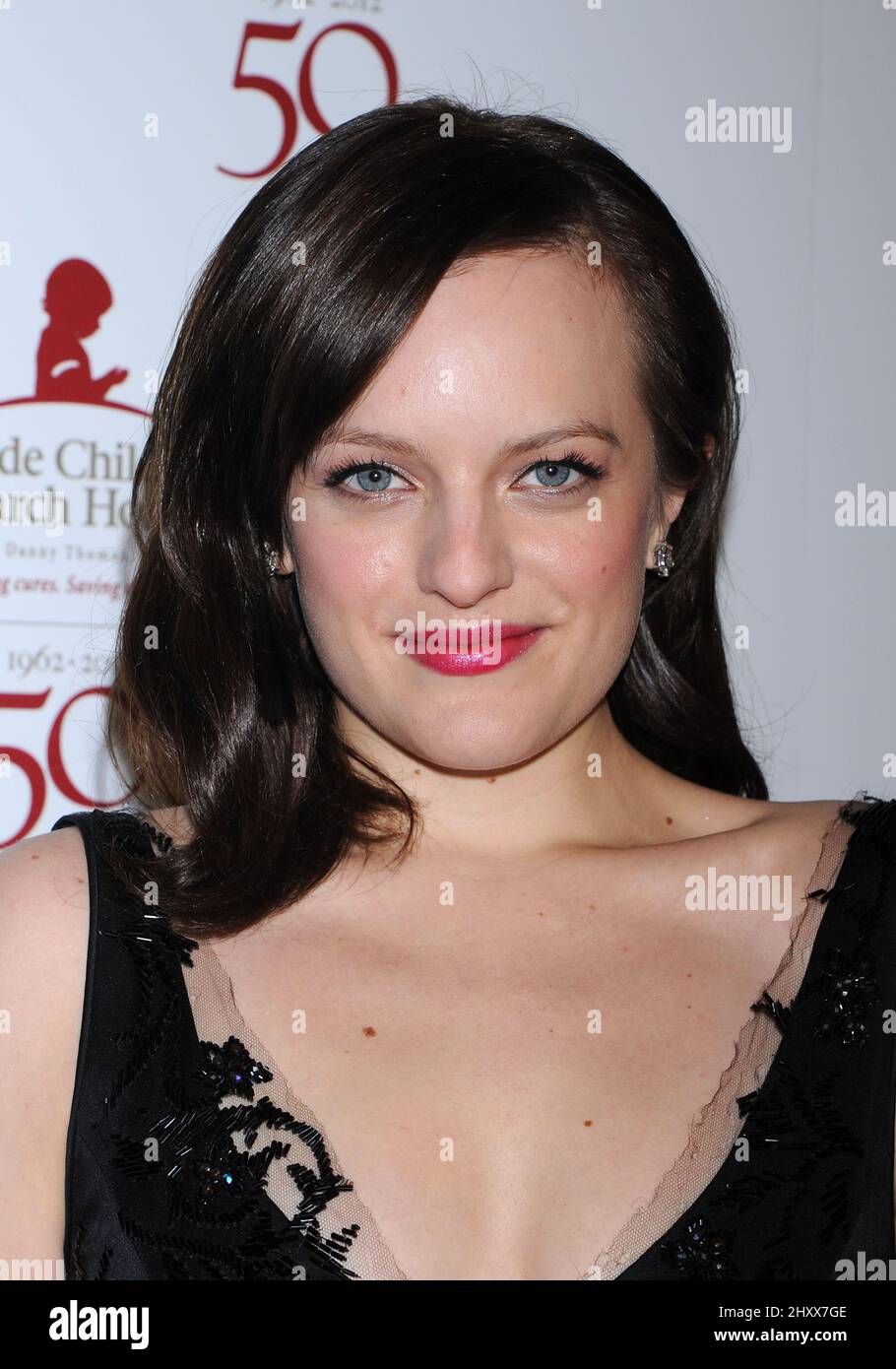Elisabeth Moss attending the St. Jude Children's Research Hospital 50th Anniversary Gala held at the Beverly Hilton Hotel in Los Angeles, USA. Stock Photo