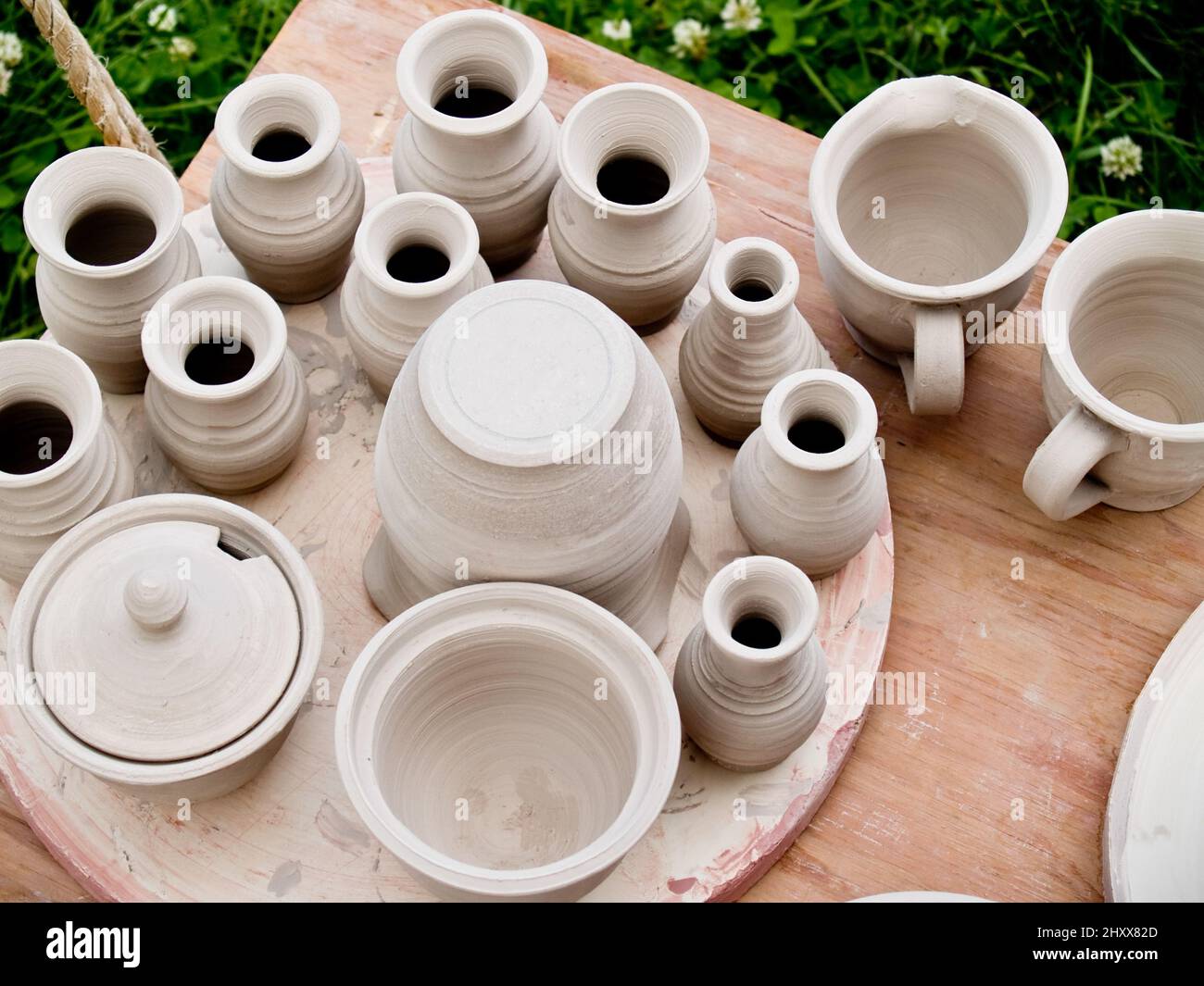 Pottery, tea service Stock Photo Alamy