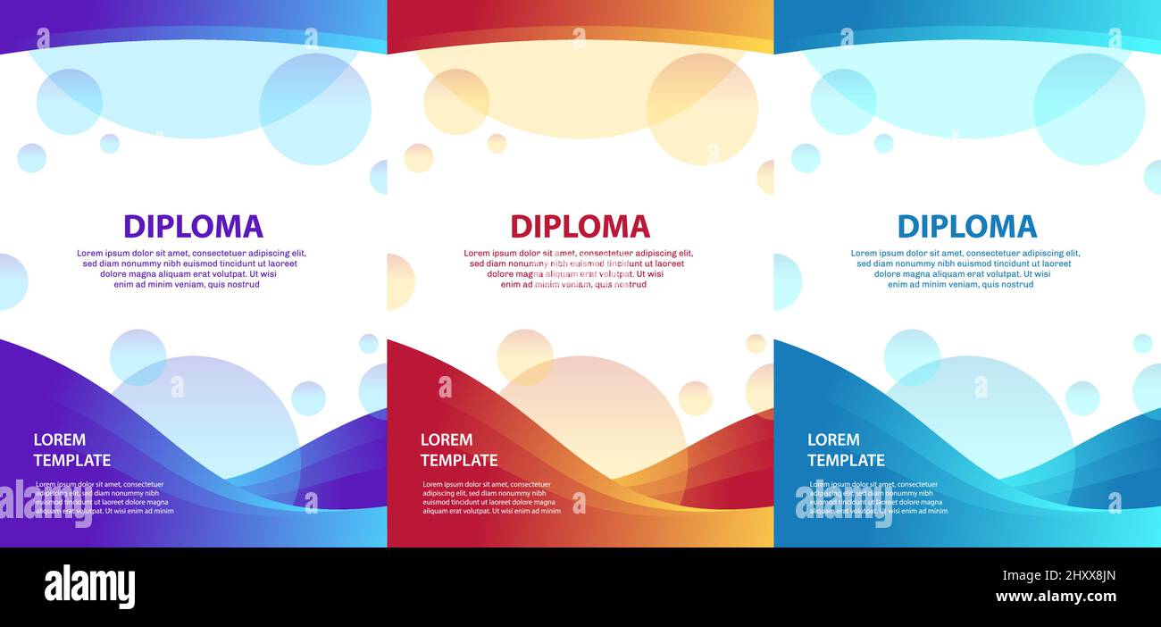 Abstract Diploma flyer template Stock Vector
