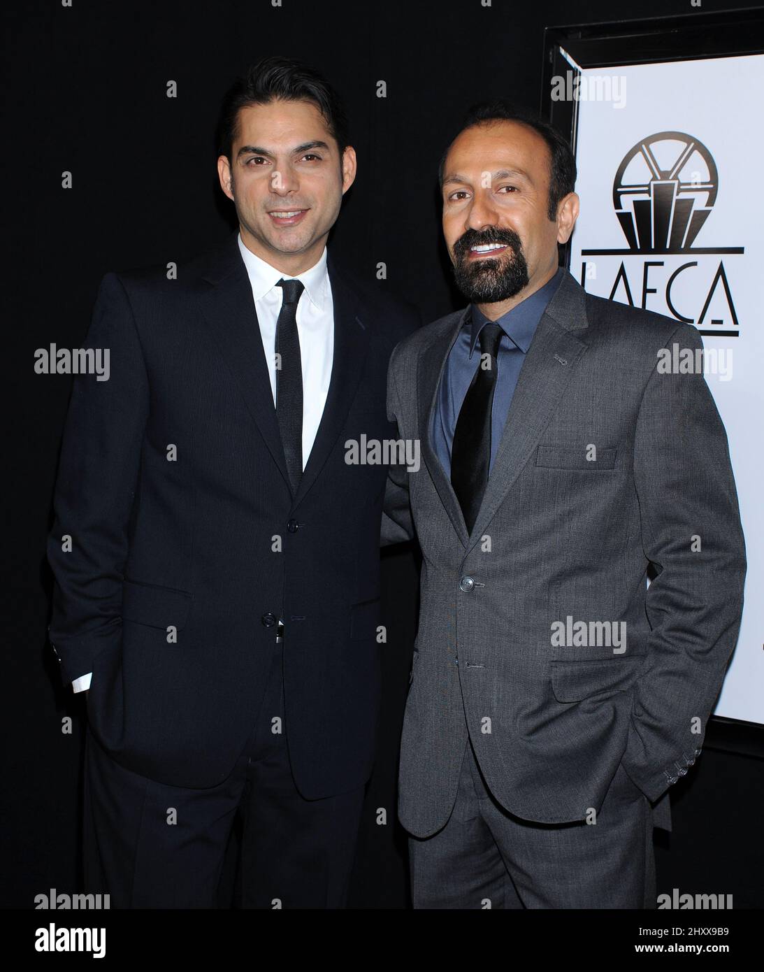 Payman Maadi and Asghar Farhadi at The 37th Annual Los Angeles Film Critics Association Awards held at the InterContinental in Los Angeles Stock Photo