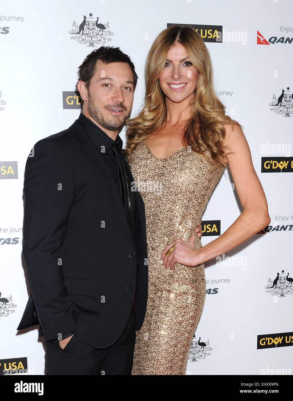 Chris Joannou and Laura Csortan at the 9th Annual G'Day USA Los Angeles Black Tie Gala held at Hollywood & Highland, Los Angeles Stock Photo