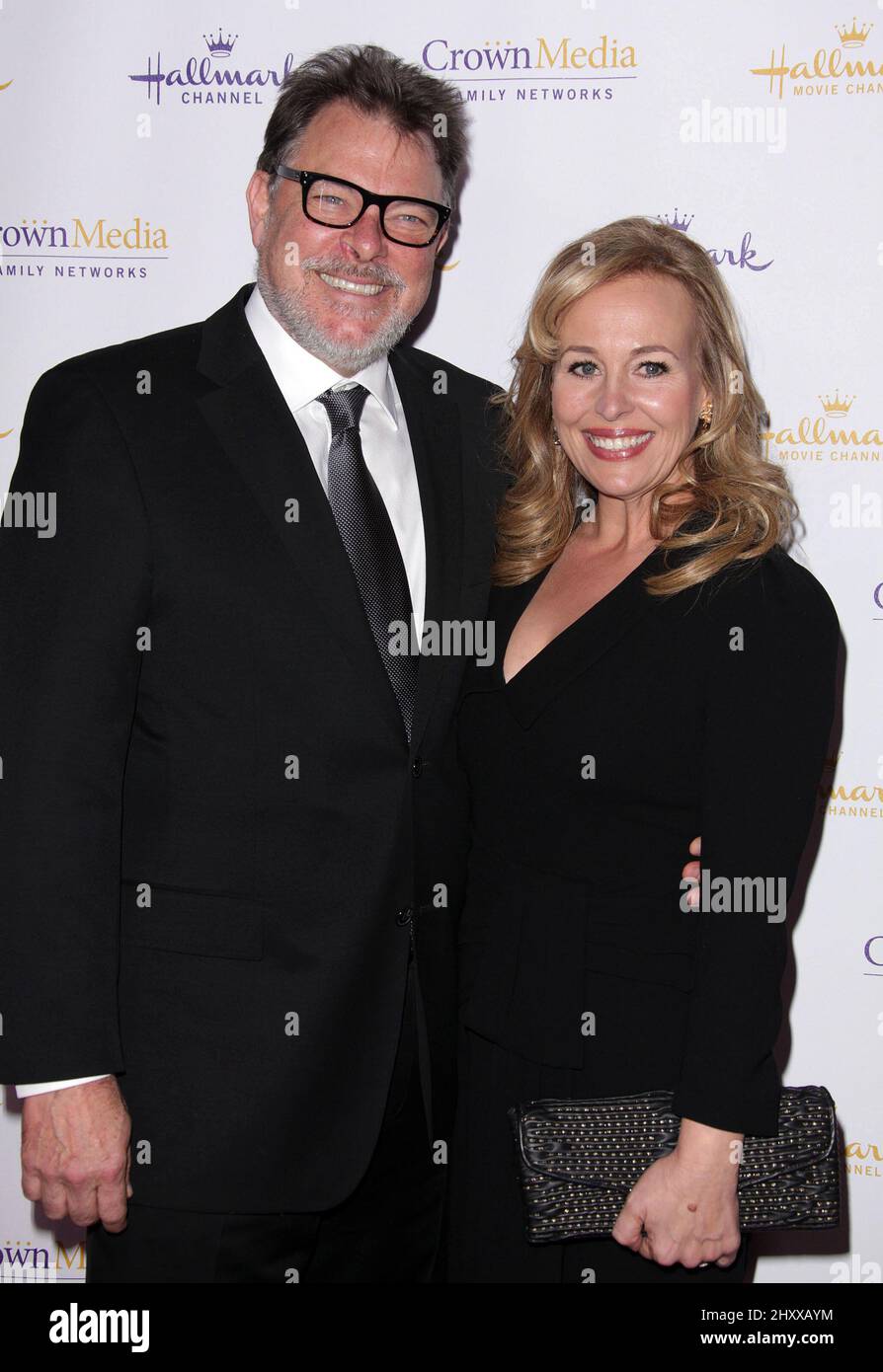 Jonathan Frakes and Genie Francis during the Hallmark Evening Gala during the 2012 TCA Winter Press Tour held at the Tournament House, California Stock Photo