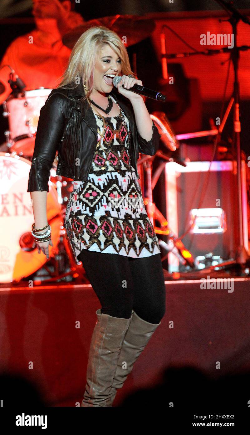 Lauren Alaina during the 2012 My Kinda Party Tour stops at the Crown Coliseum, North Carolina Stock Photo