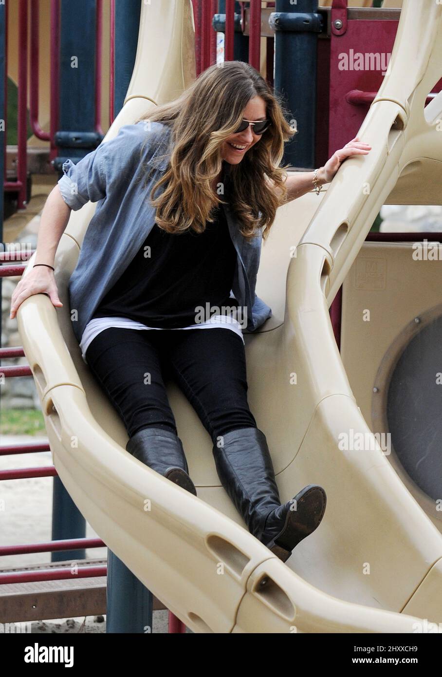 Rebecca Gayheart And Her Daughter Georgia Dane Have A Playday At Coldwater Park In Los Angeles