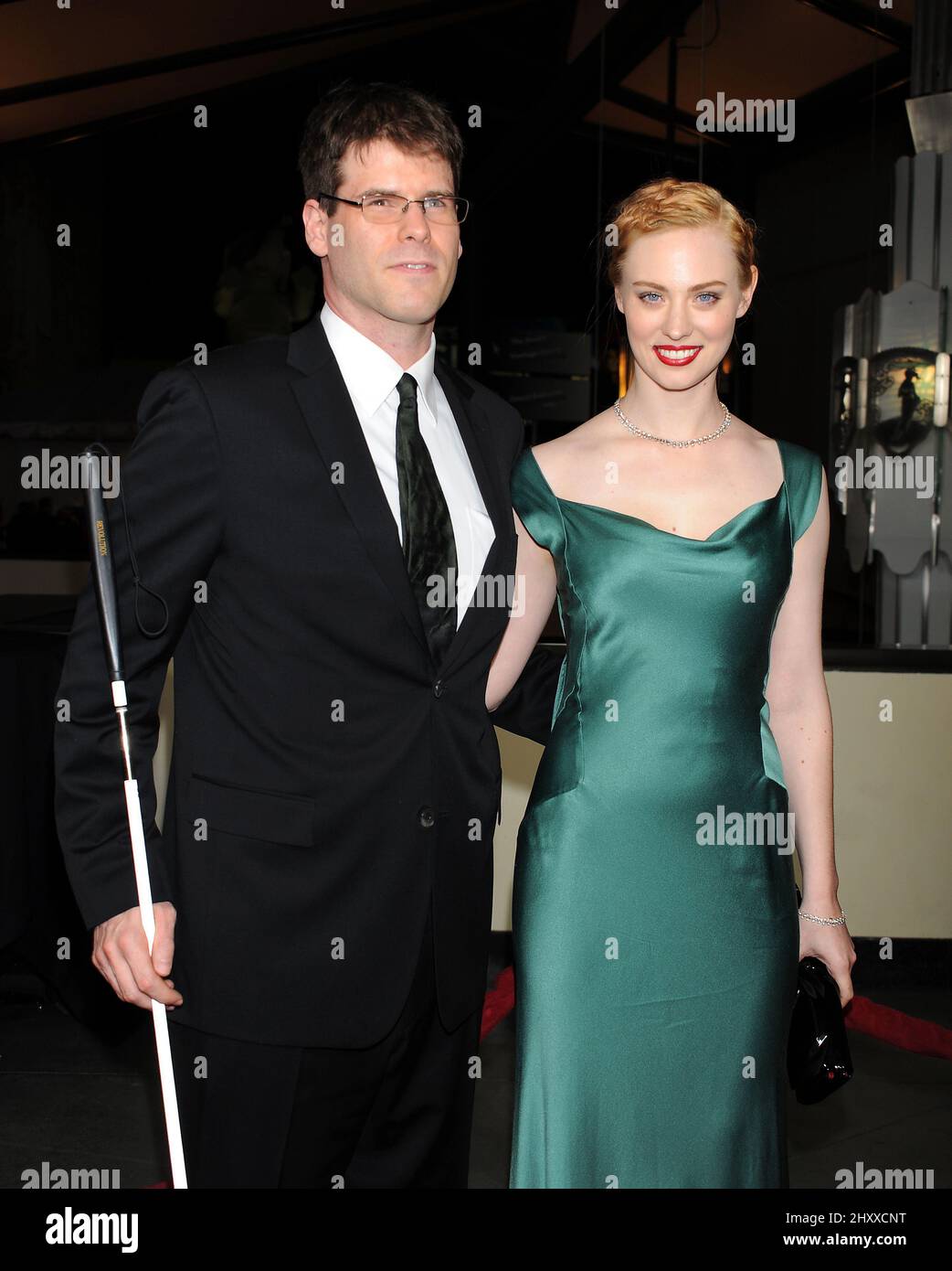 Deborah Ann Woll and E.J. Scott attends the Directors Guild Awards 2012 in the Grand Ballroom at Hollywood & Highland in Hollywood, California Stock Photo