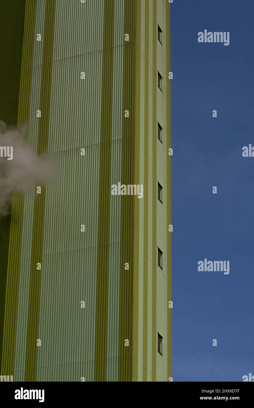 View of a modern tall building with a beautiful design Stock Photo - Alamy