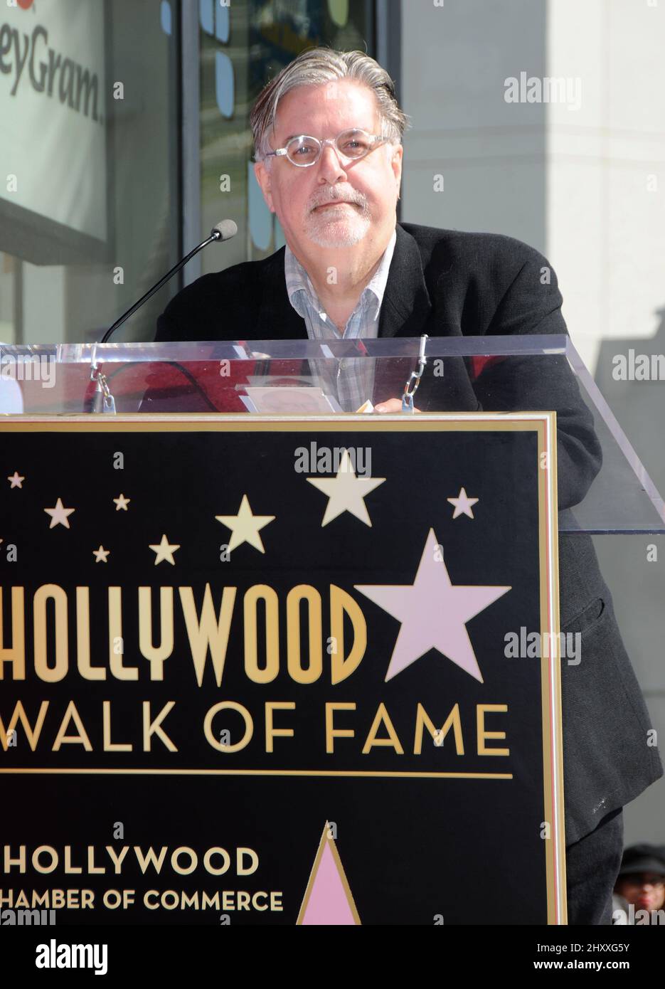 Matt Groening attending his star ceremony in Hollywood in Los Angeles, USA. Stock Photo