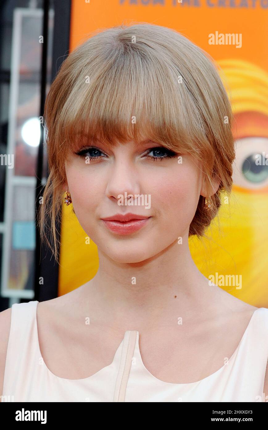 Taylor Swift during the premiere of the new movie from Universal Pictures THE LORAX, held at Universal Studios City Walk in Los Angeles. Stock Photo