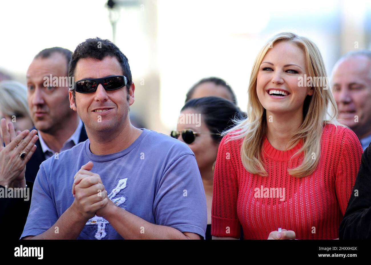 Malin Akerman and Adam Sandler attend Jennifer Anistons Walk Of Fame ...