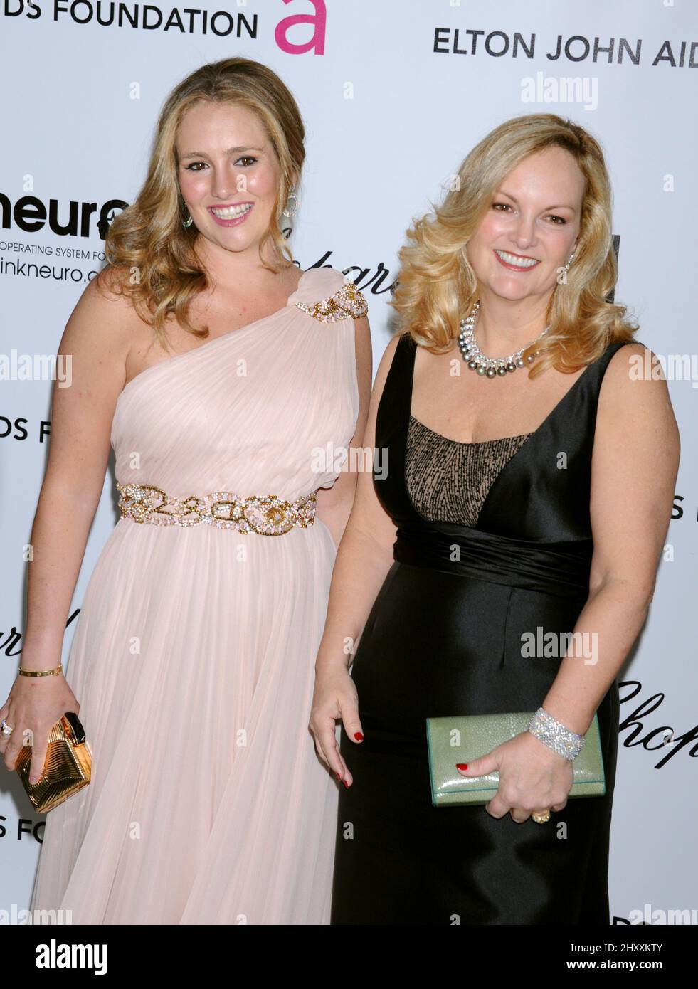 Patty Hearst and daughter Gillian Hearst-Shaw during the 20th Annual Elton John AIDS Foundation Academy Awards viewing party held at West Hollywood Park, Los Angeles Stock Photo