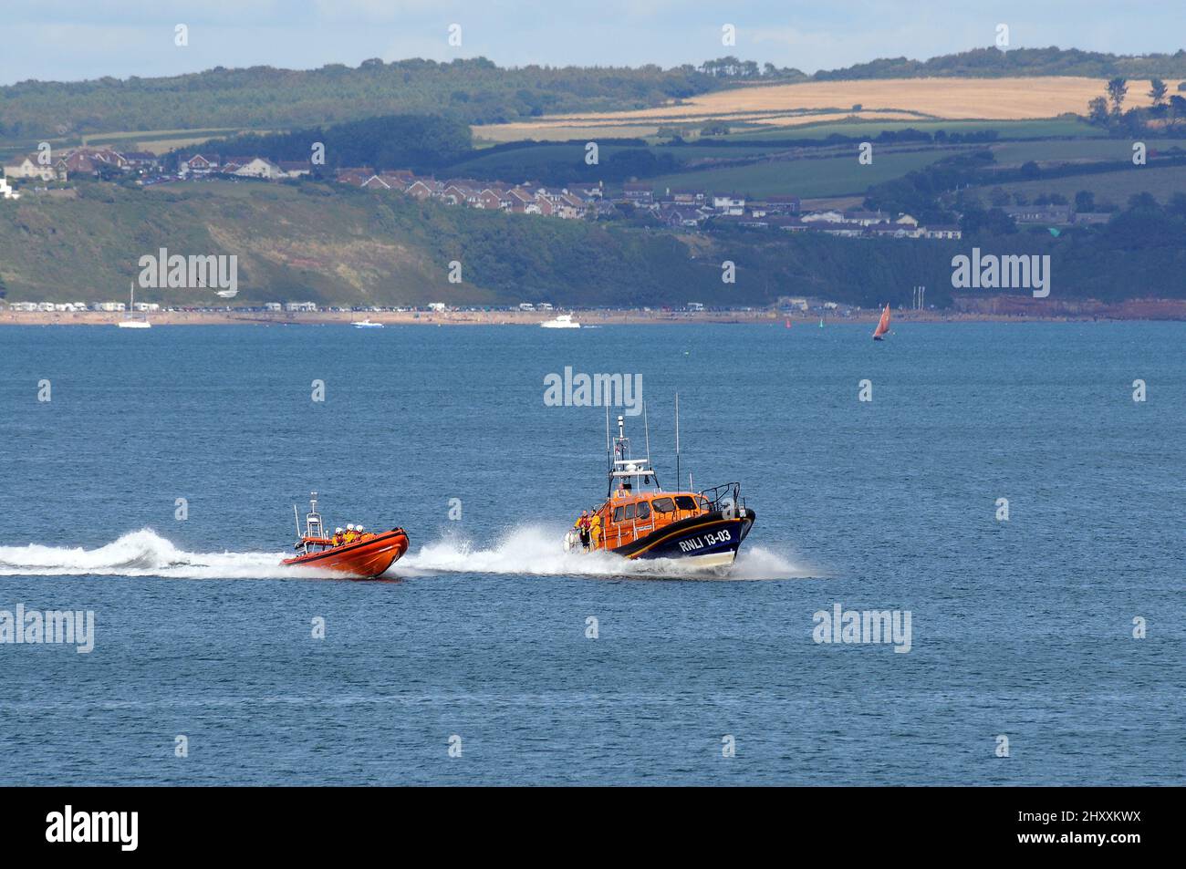 Lifeboats moving into position for the Royal Navy Air Sea Rescue