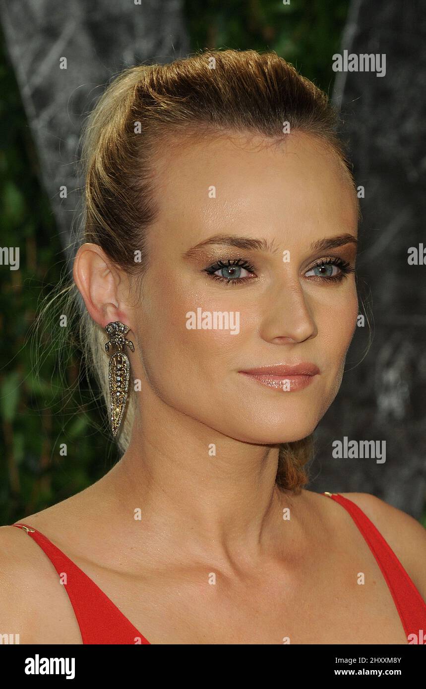Diane Kruger arriving at the 2012 Vanity Fair Oscar Party held at the