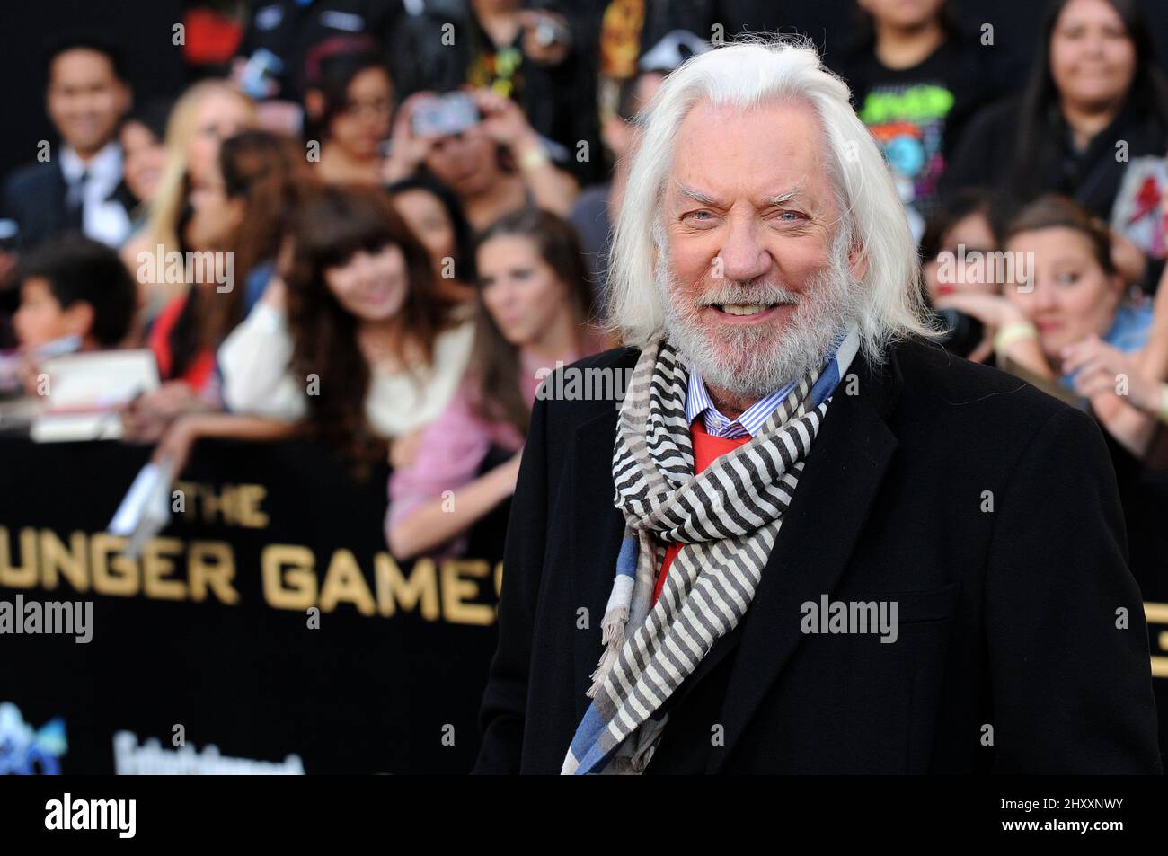 Donald Sutherland attending "The Hunger Games" world premiere held at