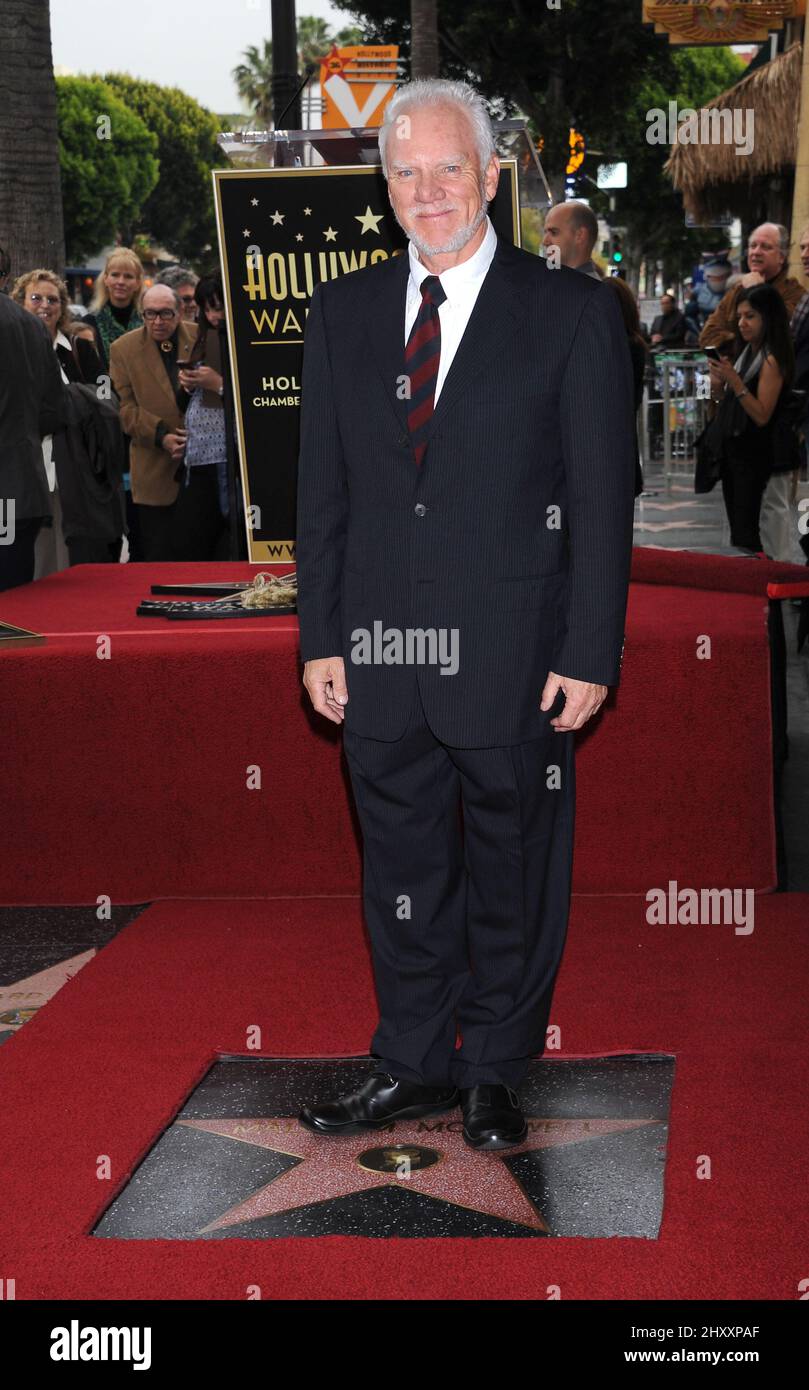 Malcolm McDowell is honored with a star on the Hollywood Walk of Fame