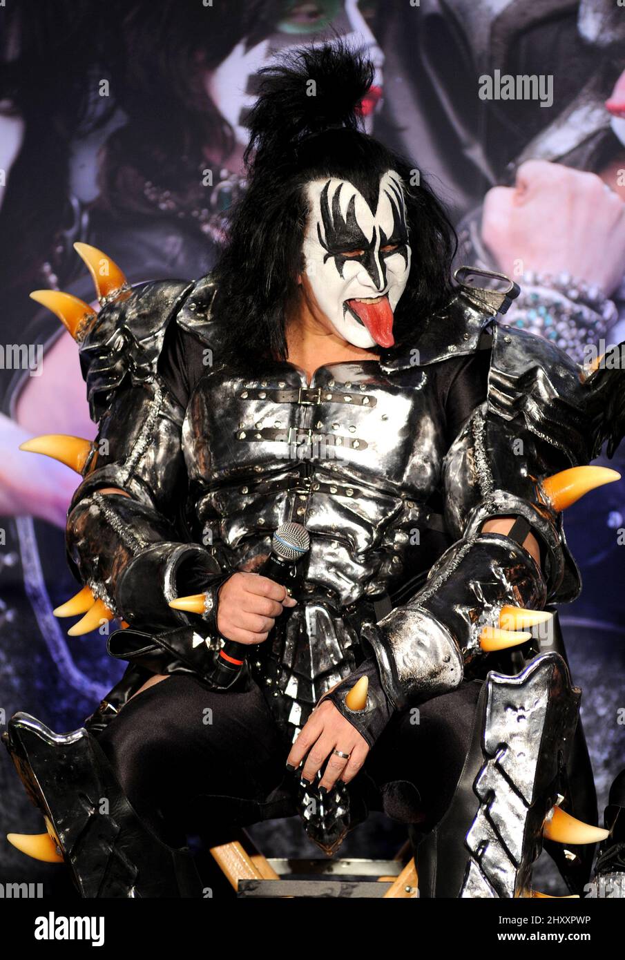 Gene Simmons, of KISS announces 'The Tour' at the Roosevelt Hotel in Hollywood, California Stock Photo