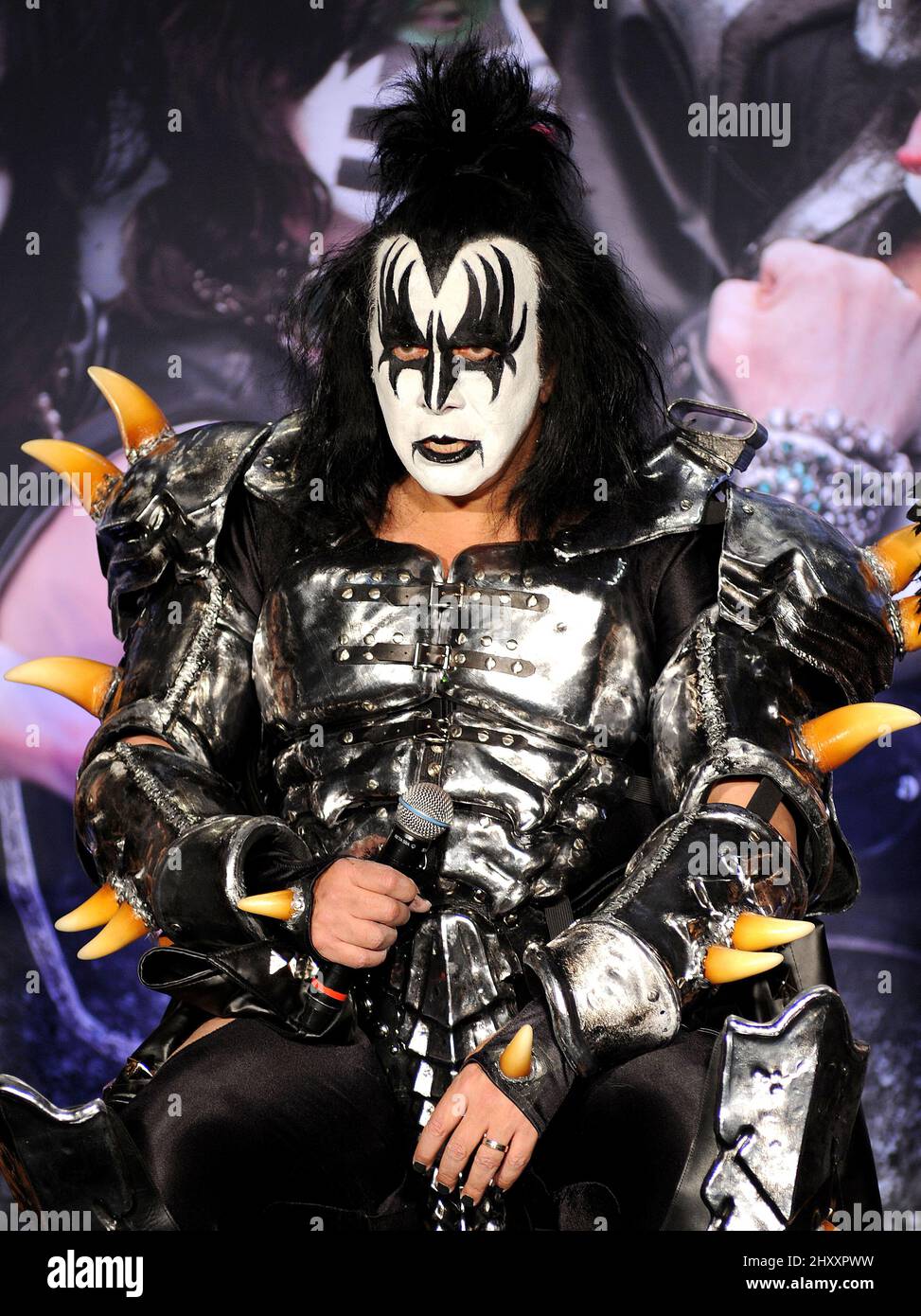 Gene Simmons, of KISS announces 'The Tour' at the Roosevelt Hotel in Hollywood, California Stock Photo