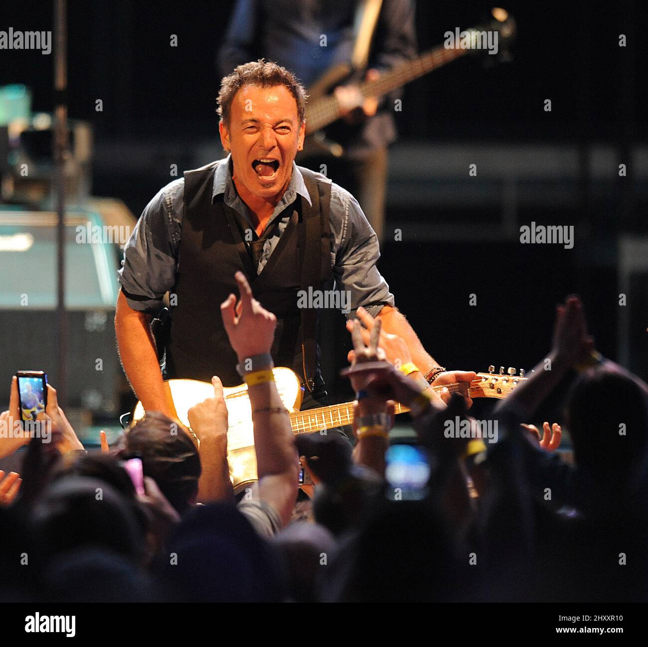 Bruce Springsteen during the 2012 Wrecking Ball tour at the Greensboro