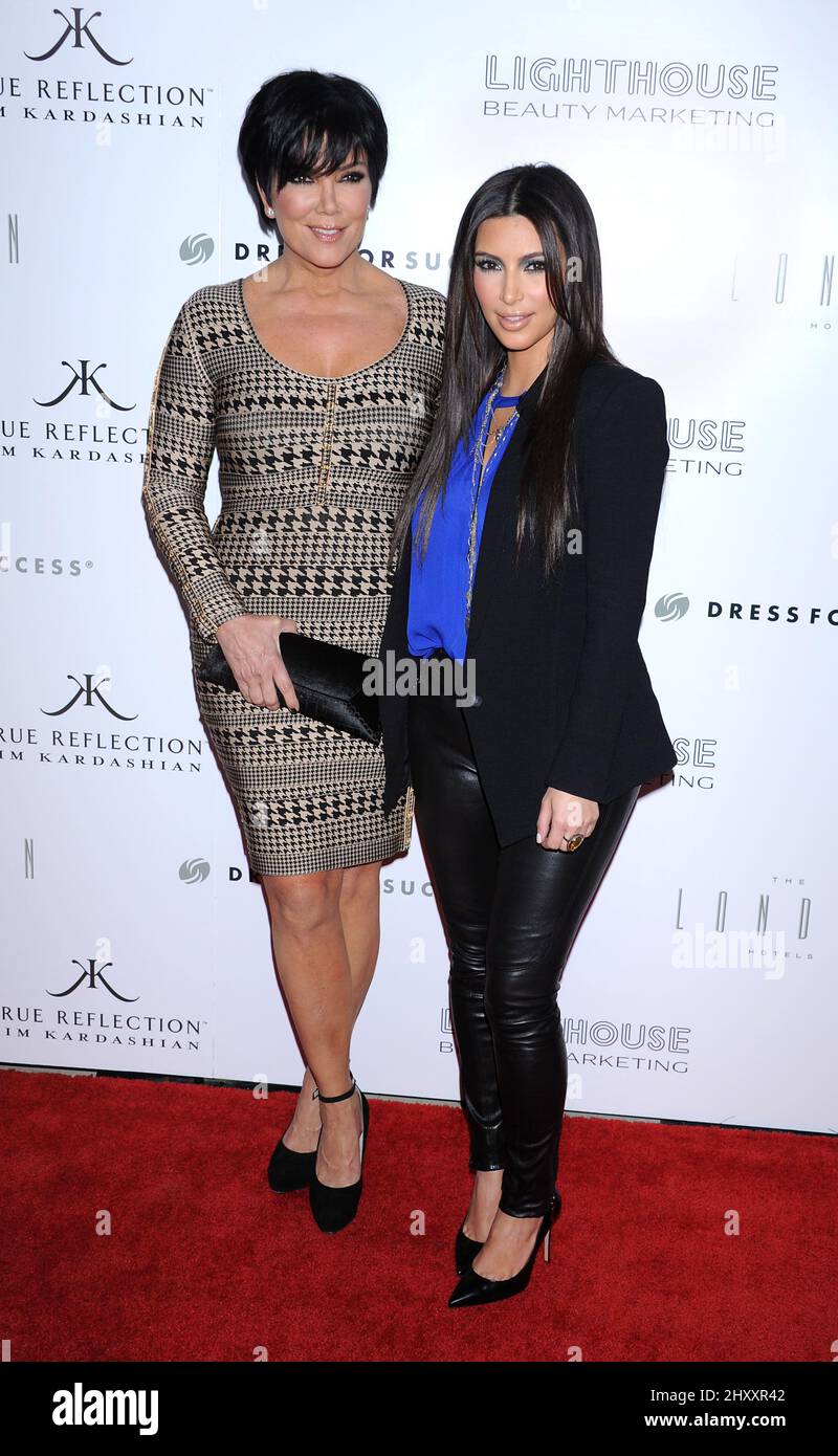 Kim Kardashian and her mother Kris Jenner leaving the Louis Vuitton store  in Beverly Hills Los Angeles, California - 10.12.08 Stock Photo - Alamy