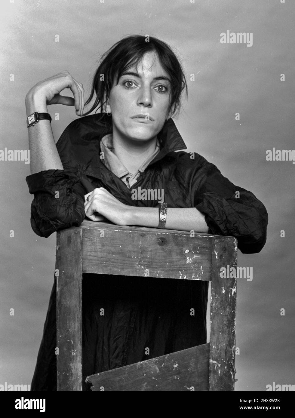 Patti Smith photoshoot, studio Berenstraat, Amsterdam Stock Photo