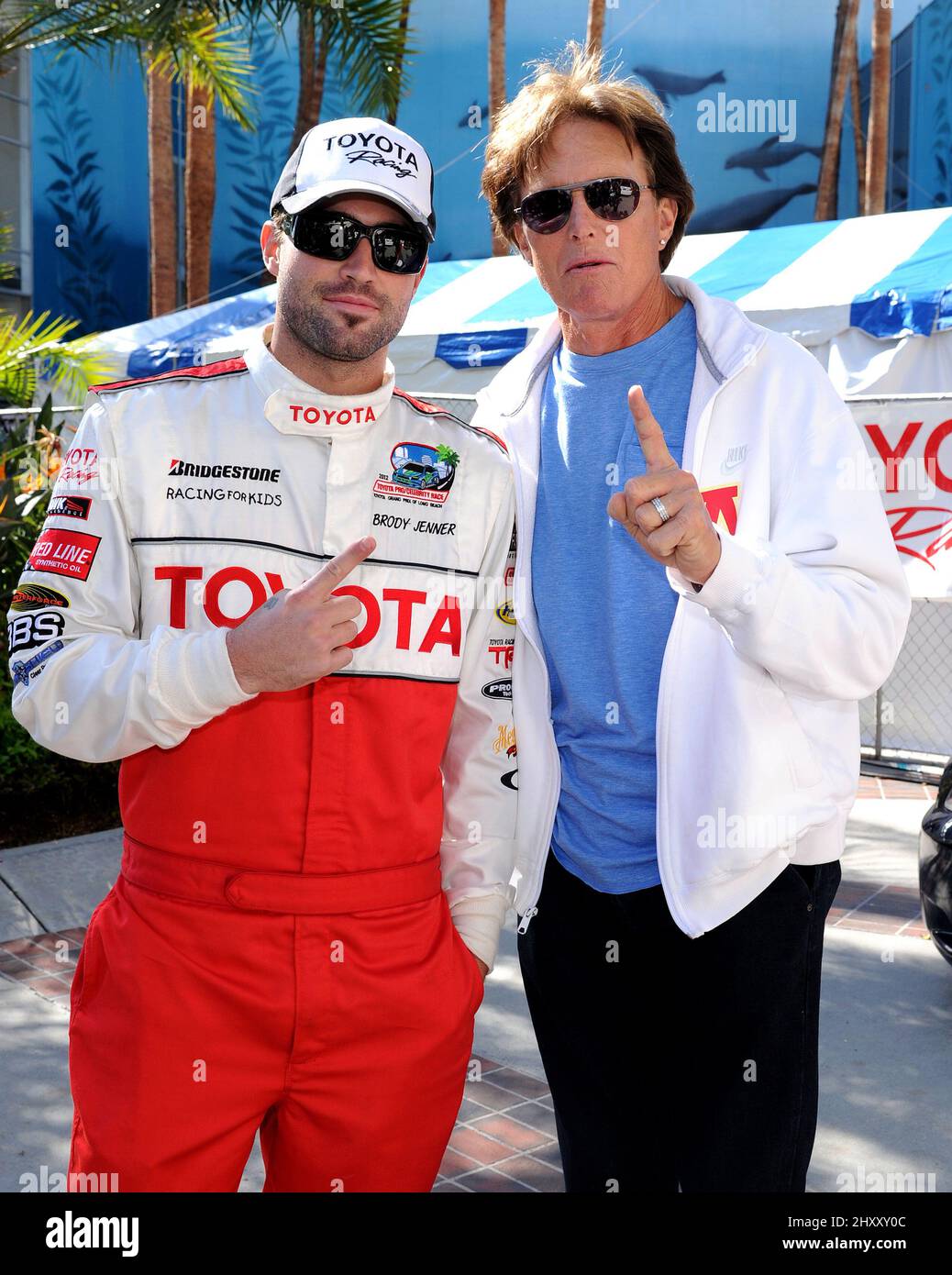 Brody Jenner and Bruce Jenner attending the 2012 Toyota Grand Prix ...