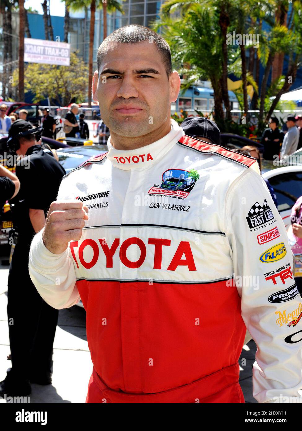 Cain Velasquez attending the 2012 Toyota Grand Prix Celebrity Race held on the streets of Long Beach n California, USA. Stock Photo