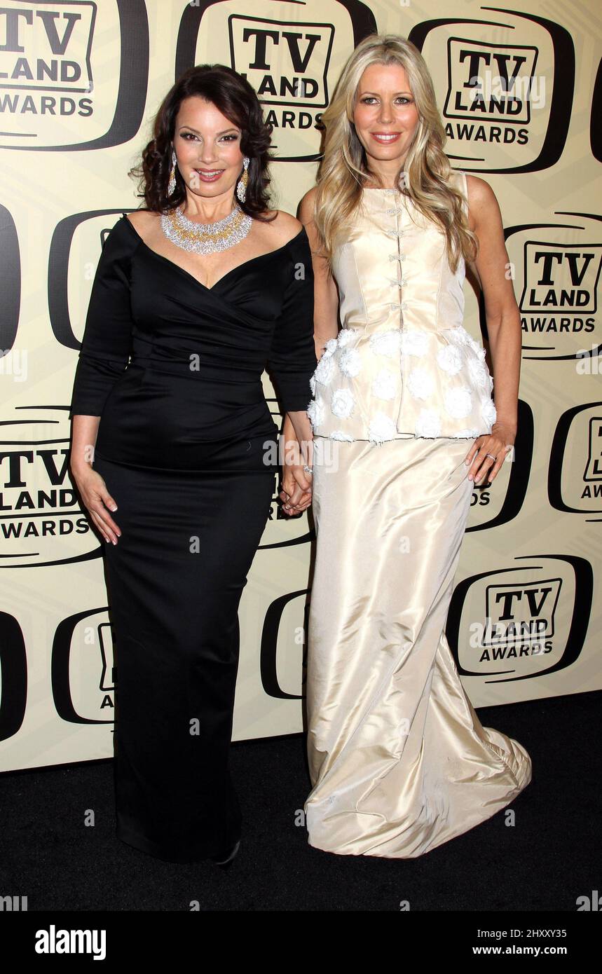 Fran Drescher and sister Aviva Drescher arriving at the 2012 TV Land