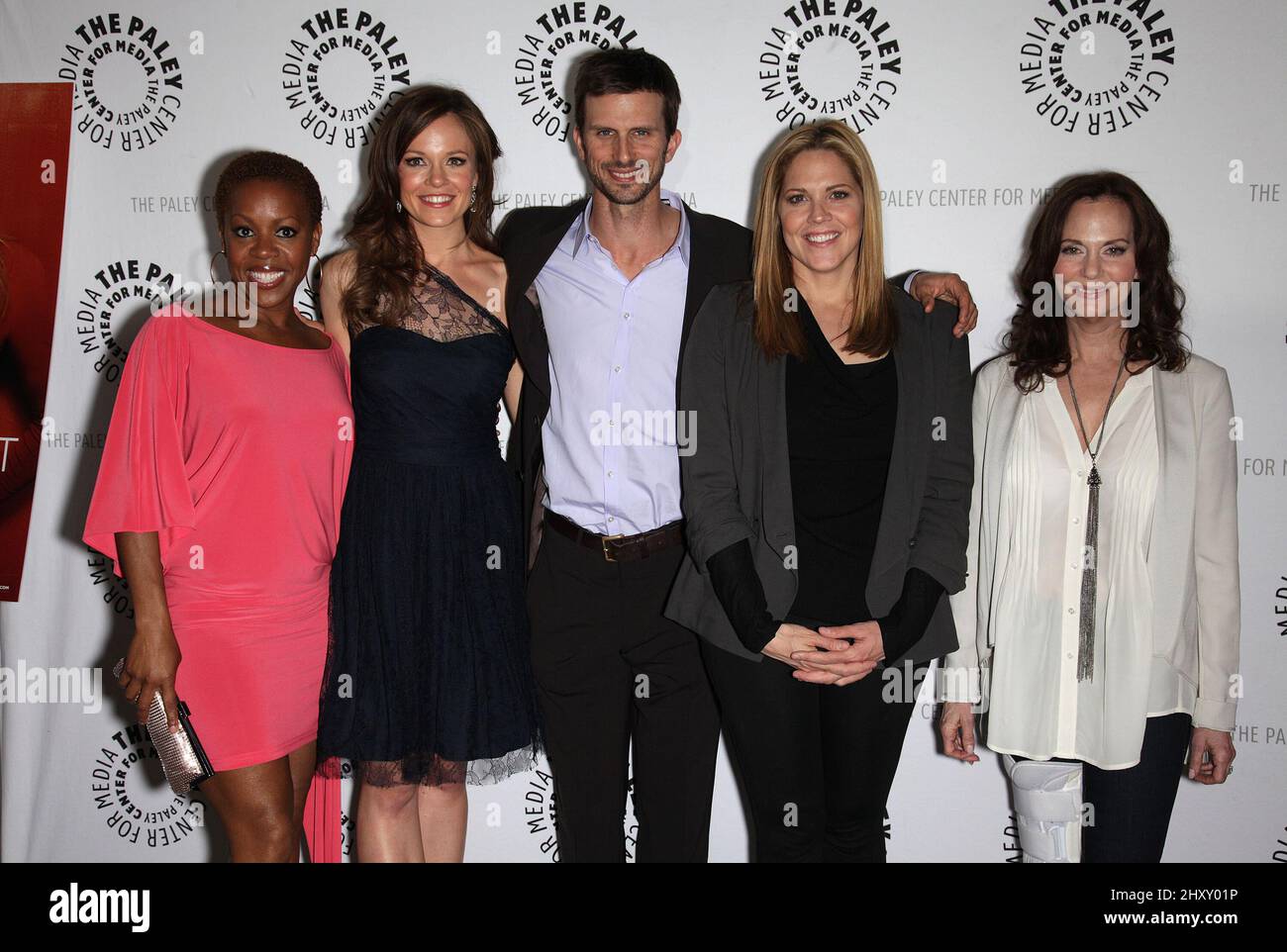 Tangi Ambrose, Rachel Boston, Fred Weller, Mary McCormack & Lesl during an Evening with 'In Plain Sight' at the Paley, Los Angeles Stock Photo