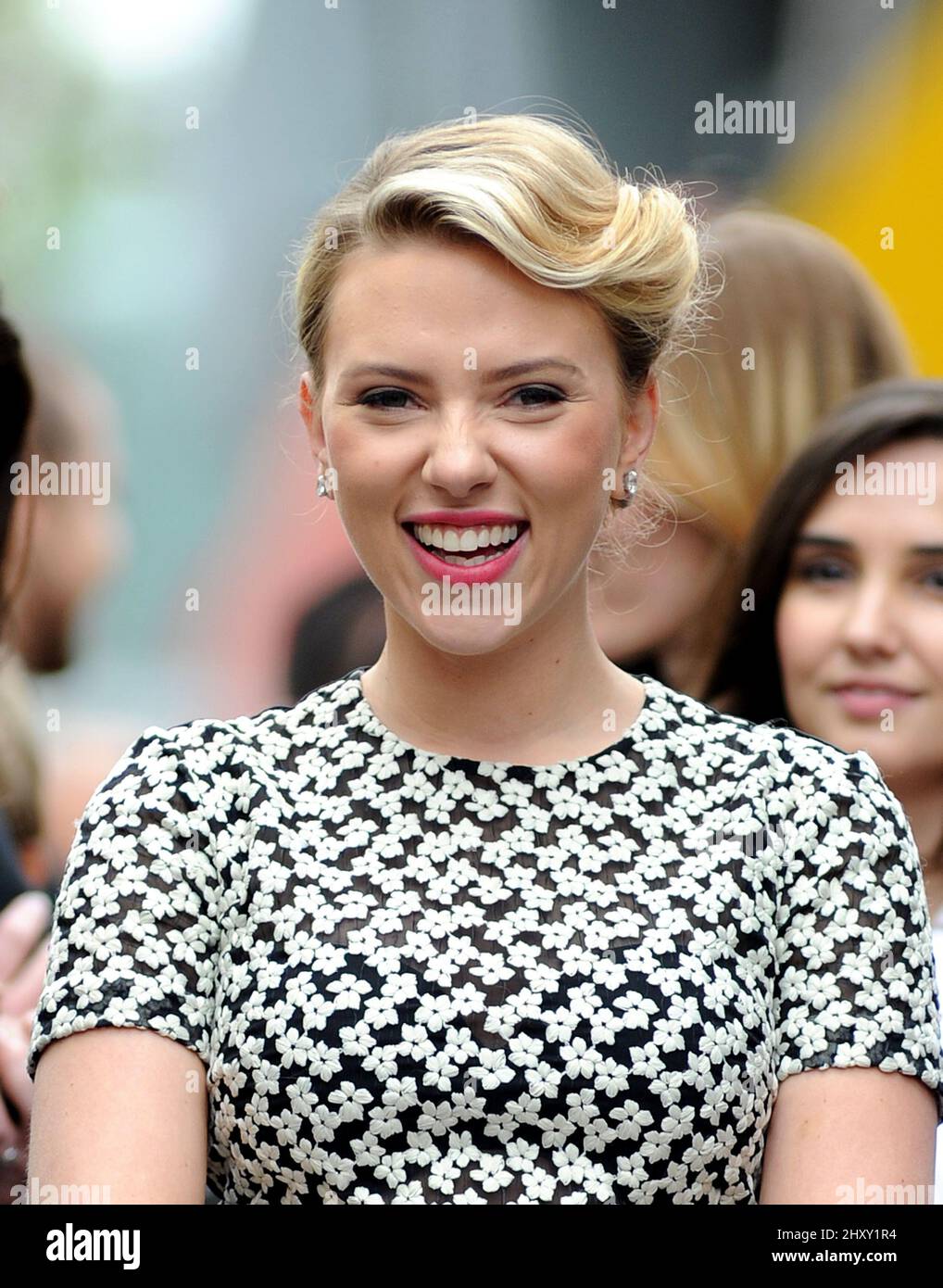 Scarlett Johansson during the unveiling of her star on the Hollywood
