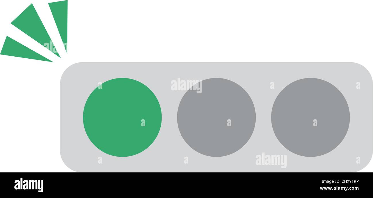 Pop green signal. Vector of traffic lights about traffic. Editable vector. Stock Vector