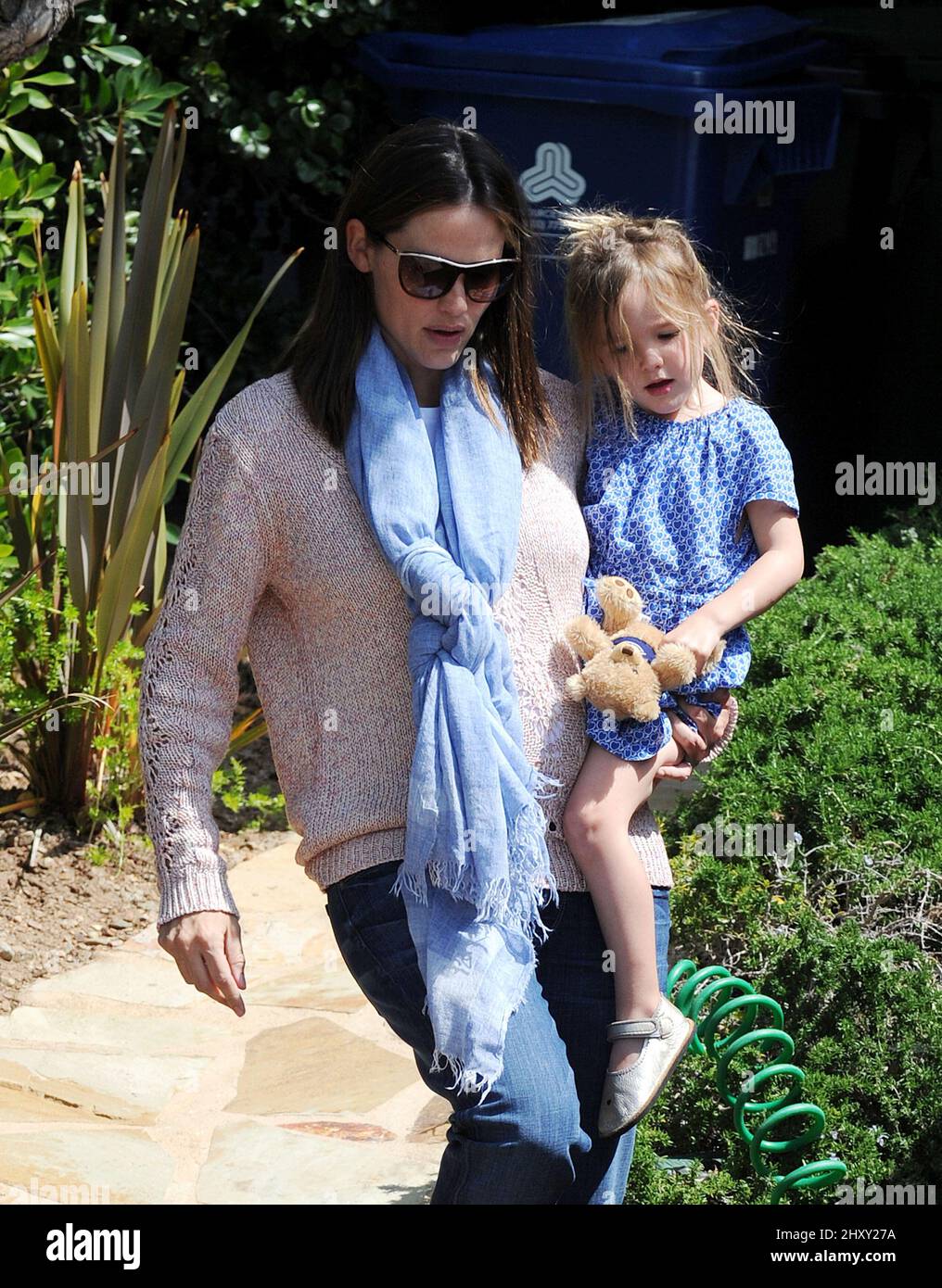 Jennifer Garner and daughter Seraphina seen leaving a friends house in