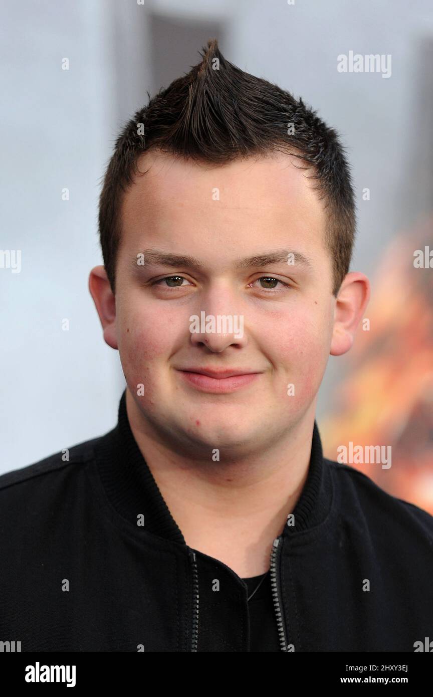 Noah Munck attends "Battleship" American premiere held at the Nokia